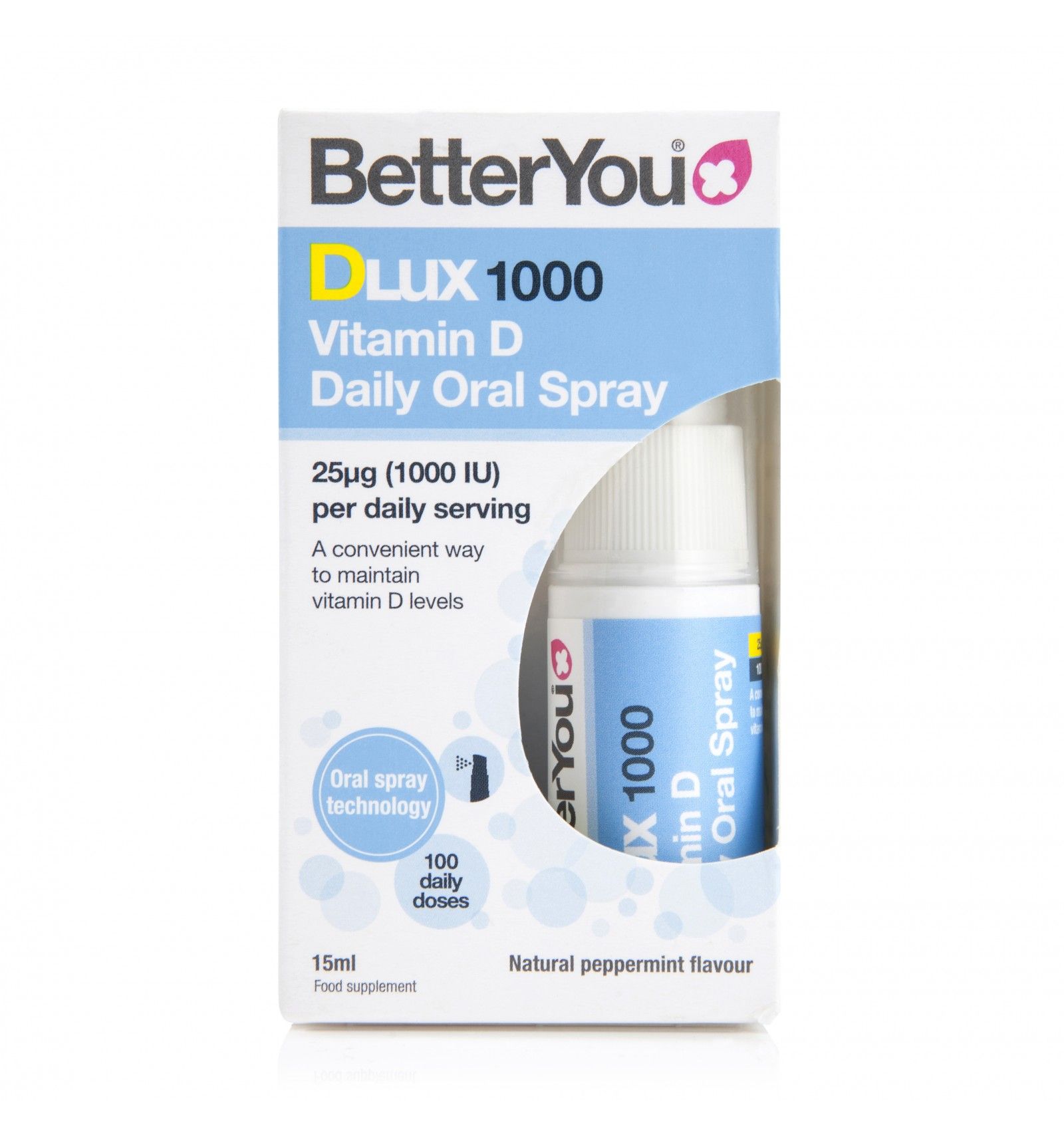 BetterYou DLux 1000 Vitamin D - 15ml Oral Spray