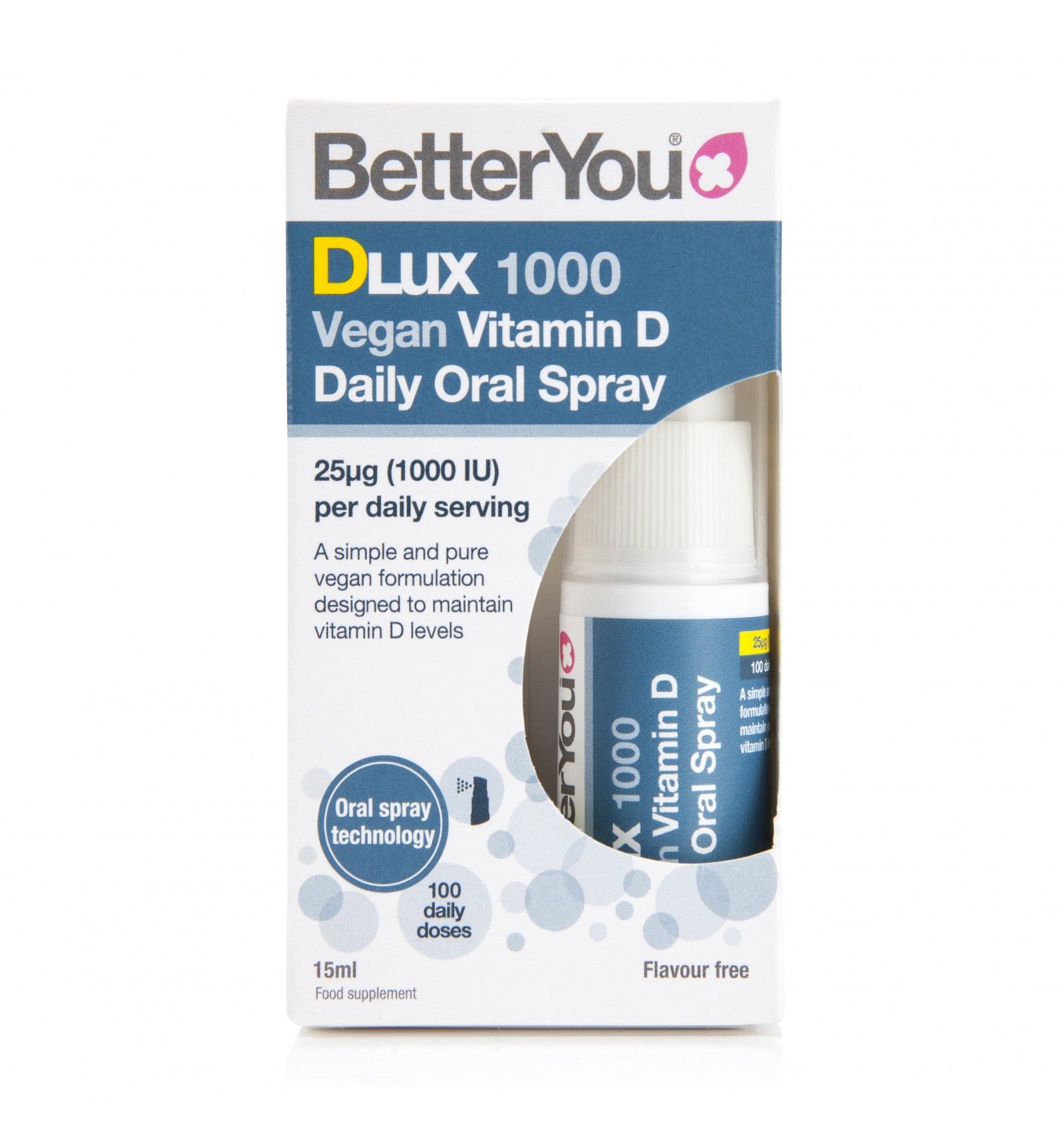 BetterYou Natural DLux 1000 Vegan Vitamin D - 25ml Oral Spray