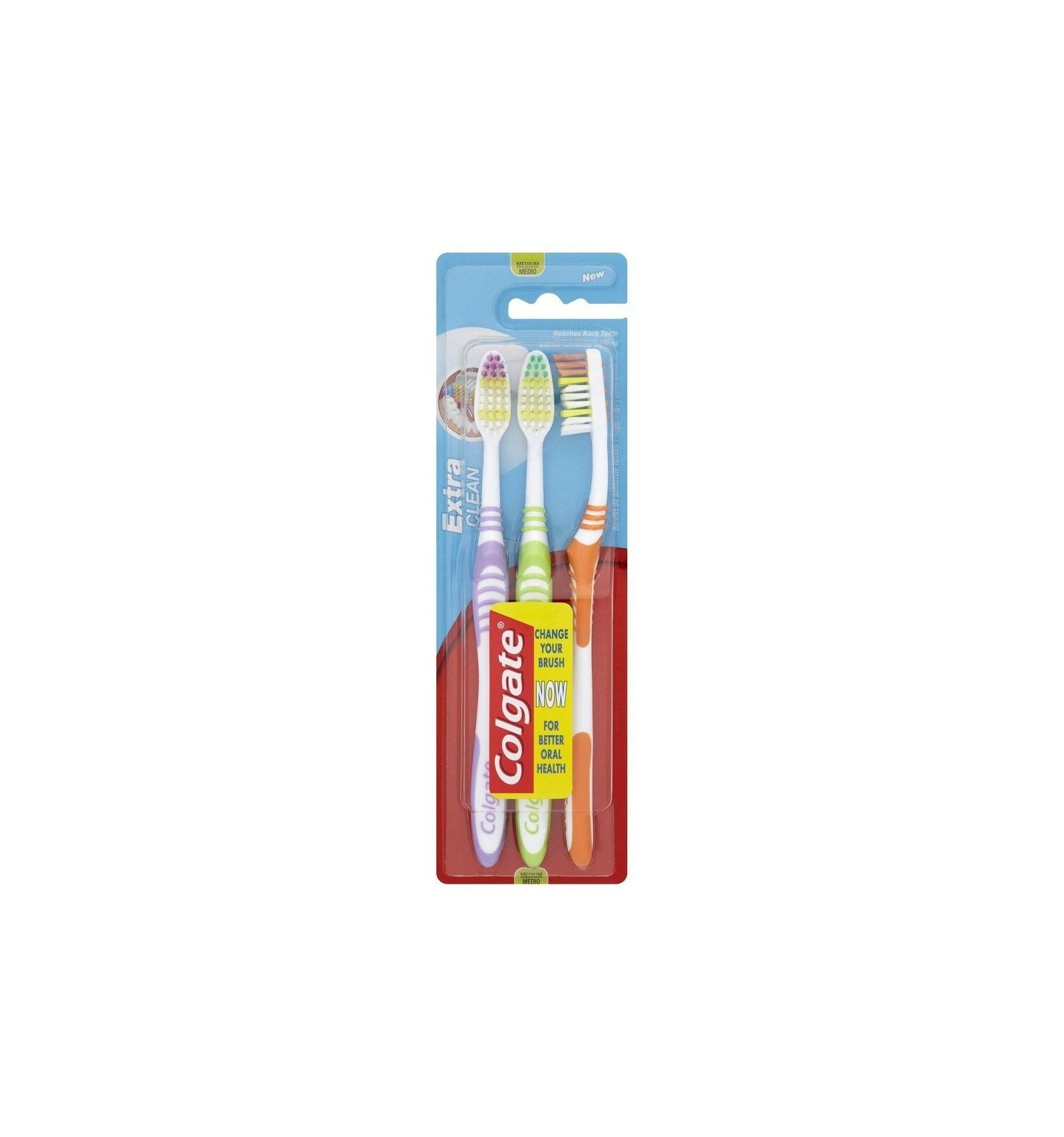 Colgate Toothbrush Manual Extra Clean Medium Pack of 3