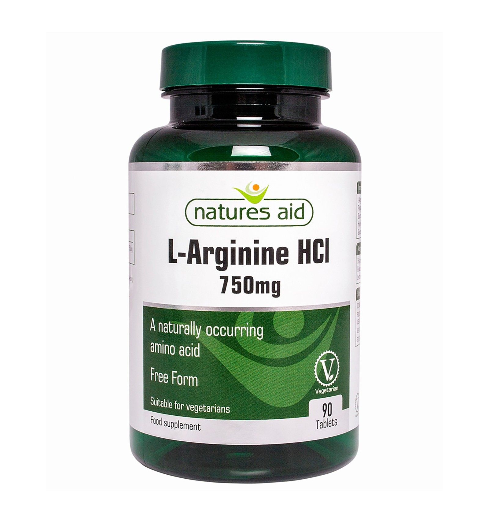 Natures Aid 750mg L-Arginine - 90 Tablets