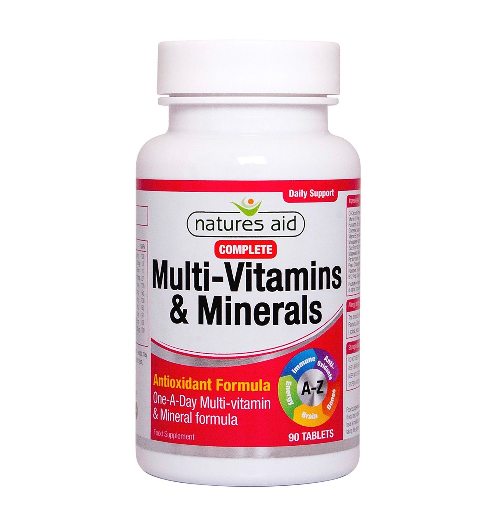 Natures Aid Complete Multi-Vitamins and Minerals - 90 Tablets