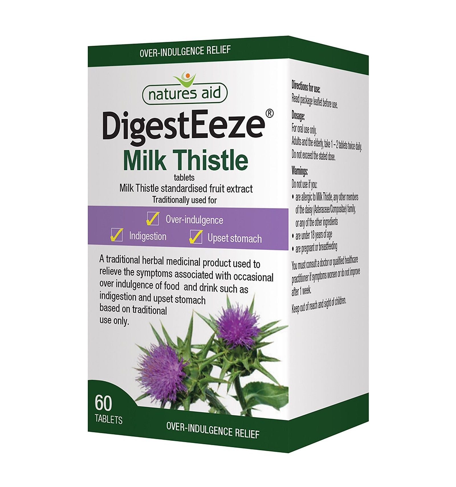 Natures Aid DigestEeze 150mg - 60 Tablets
