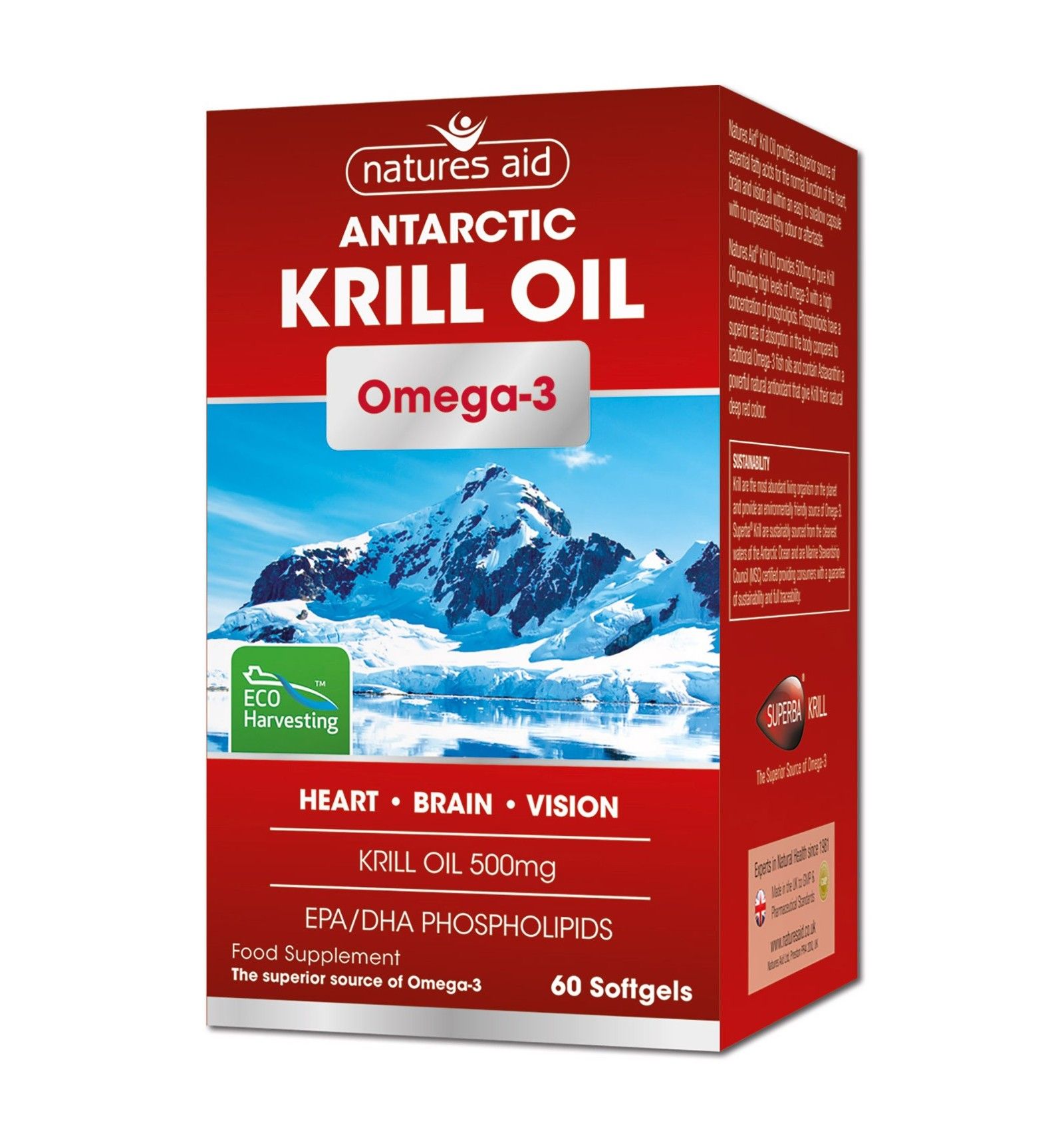 Natures Aid Krill Oil 500mg - 60 Softgels