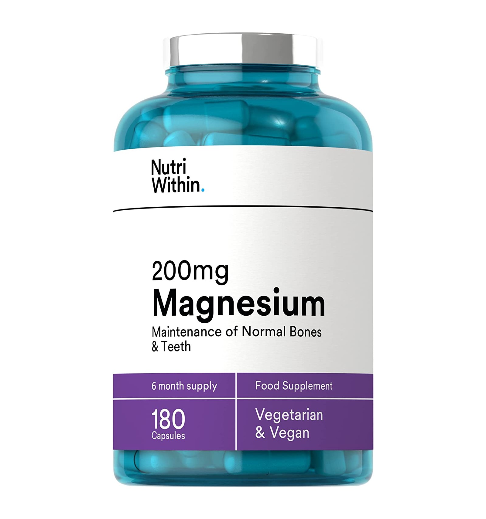 Nutri Within Magnesium Capsules 200mg - 180 Capsules