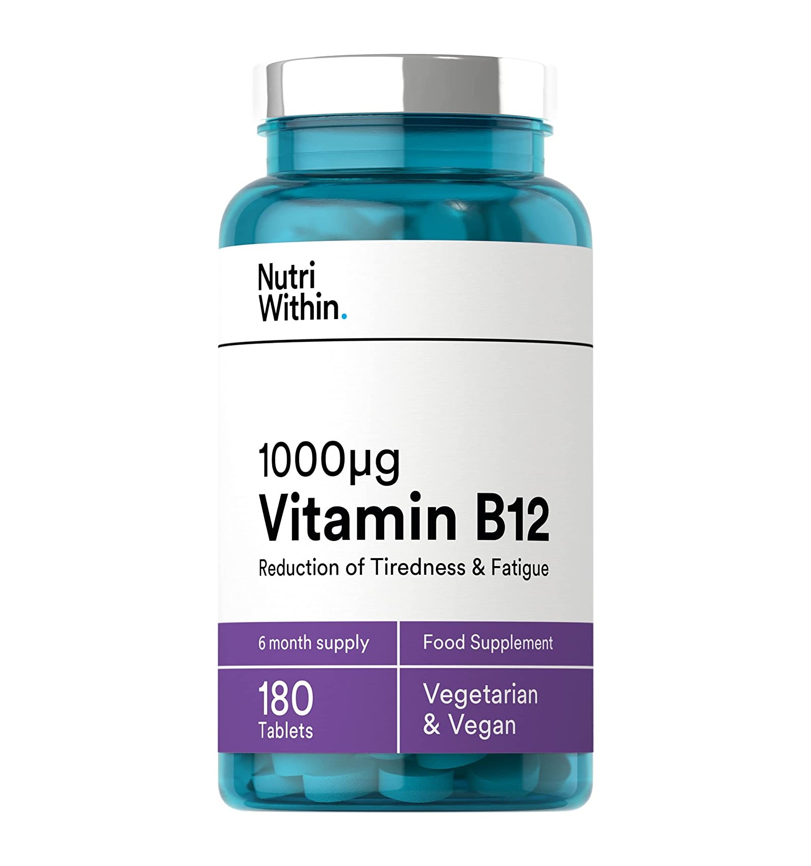 Nutri Within Vitamin B12 Tablets 1000iu - 180 Capsules