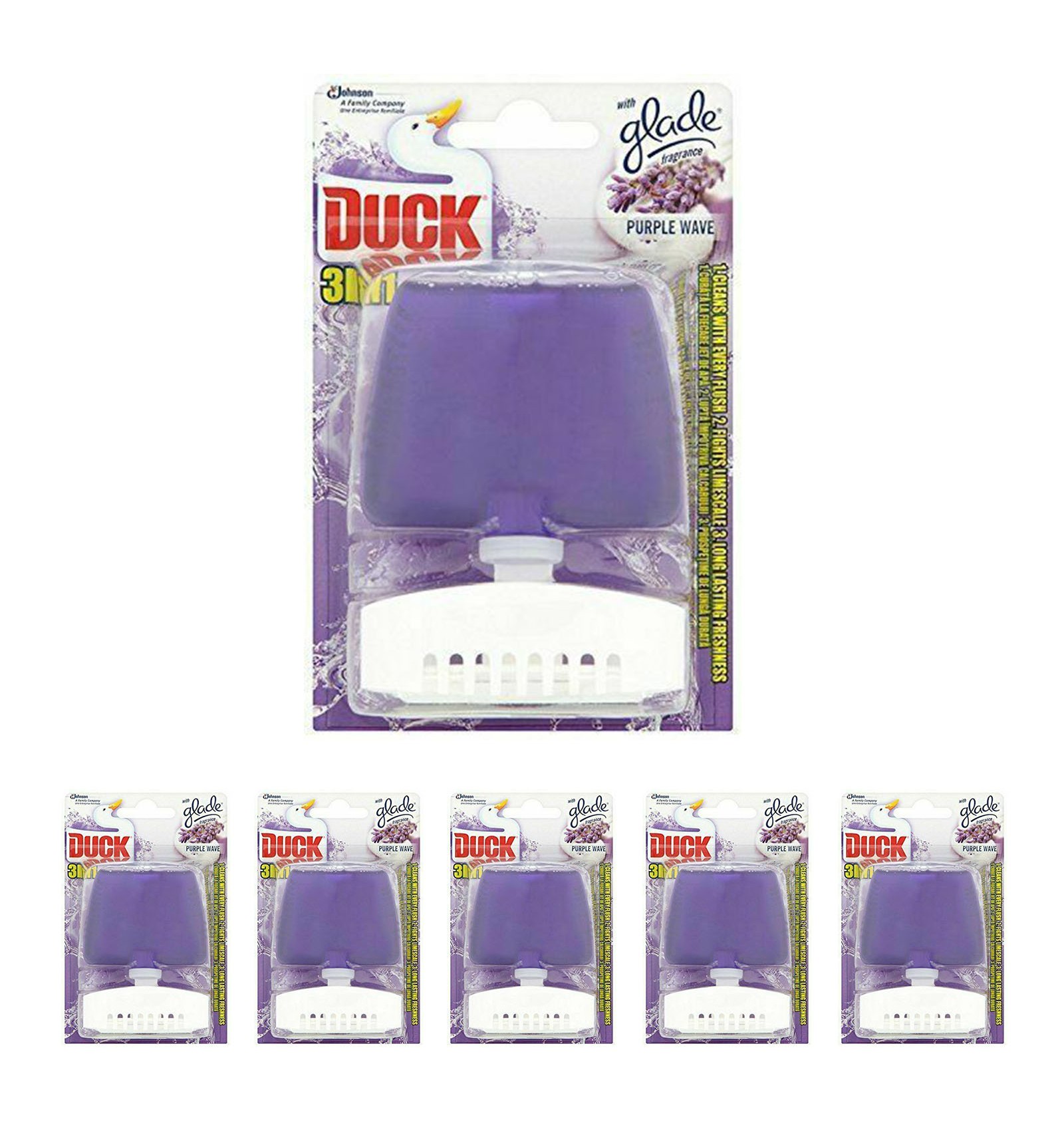 Toilet Duck Rimblock Holder Purple Wave, 55ml